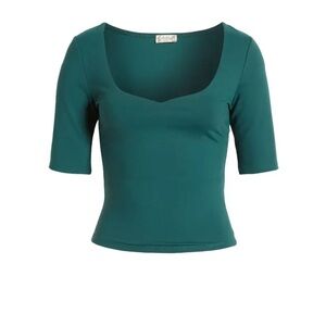 2042. Free People Autumn Sun Sweetheart Neck Top